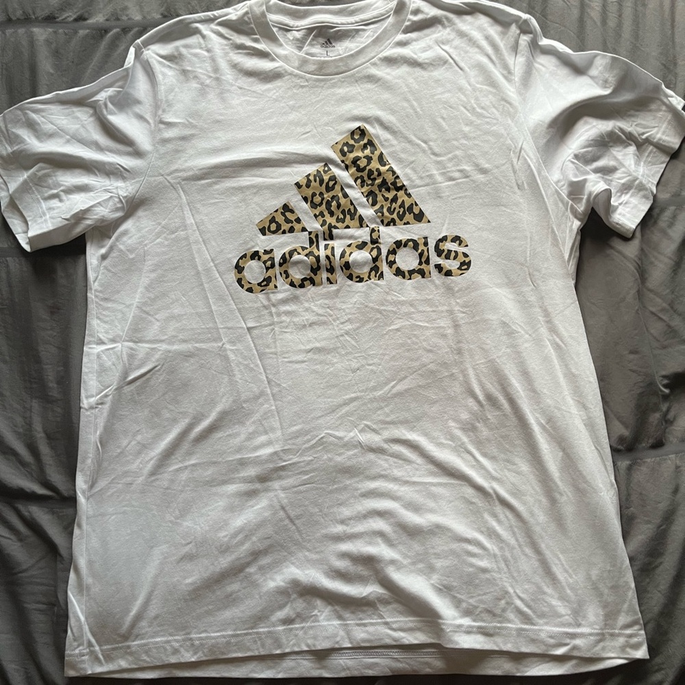 Cheetah print adidas shirt